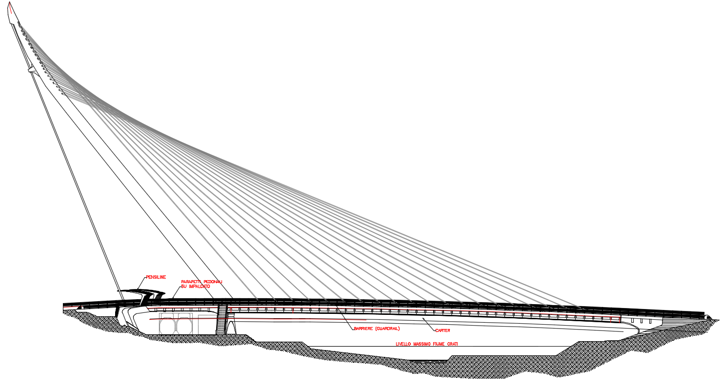 Lateral global view of the bridge.